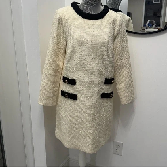 Tuckernuck Cream Sheath Dress with Peter Pan Collar - Picture 2 of 16